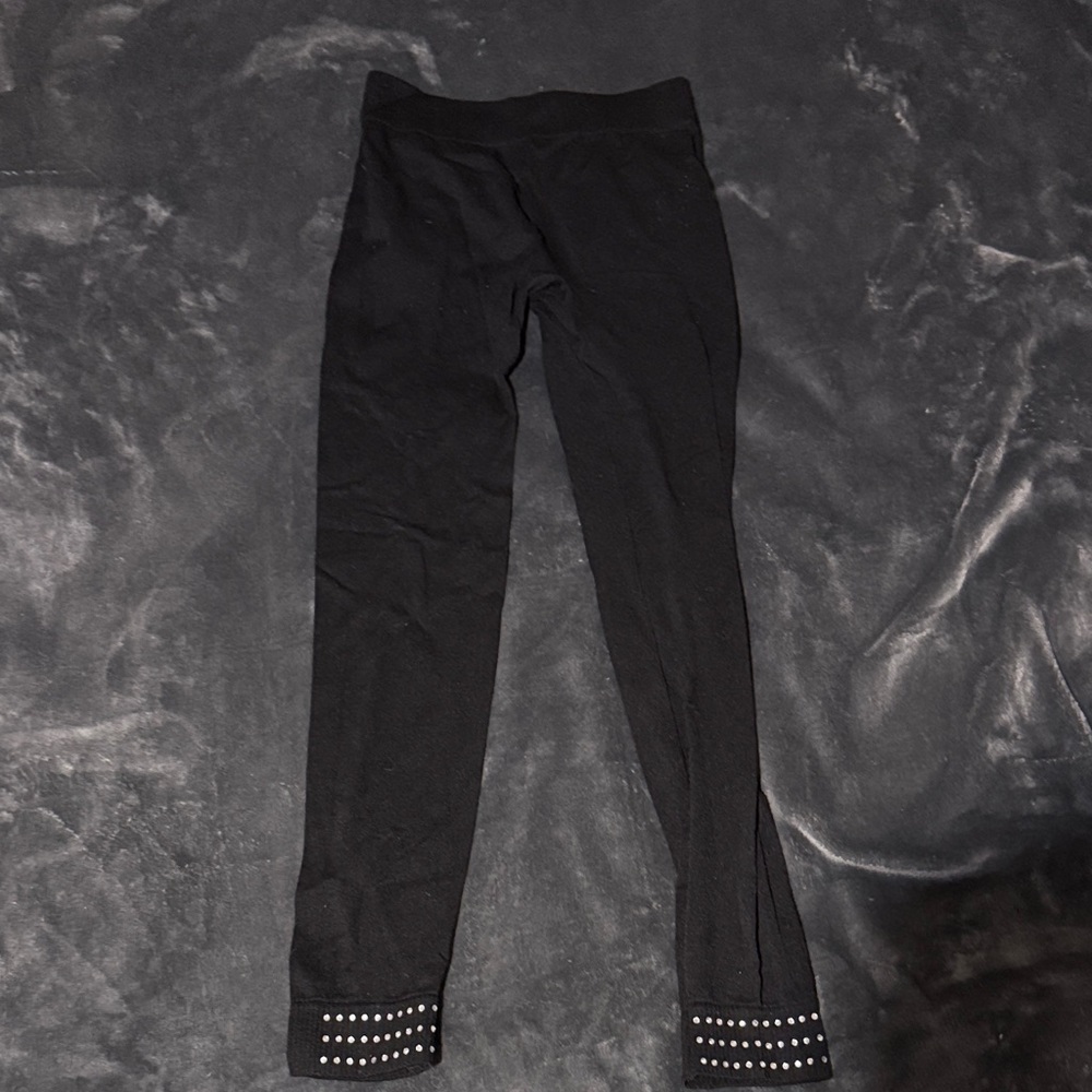 Elegant Black Studded Women's Leggings